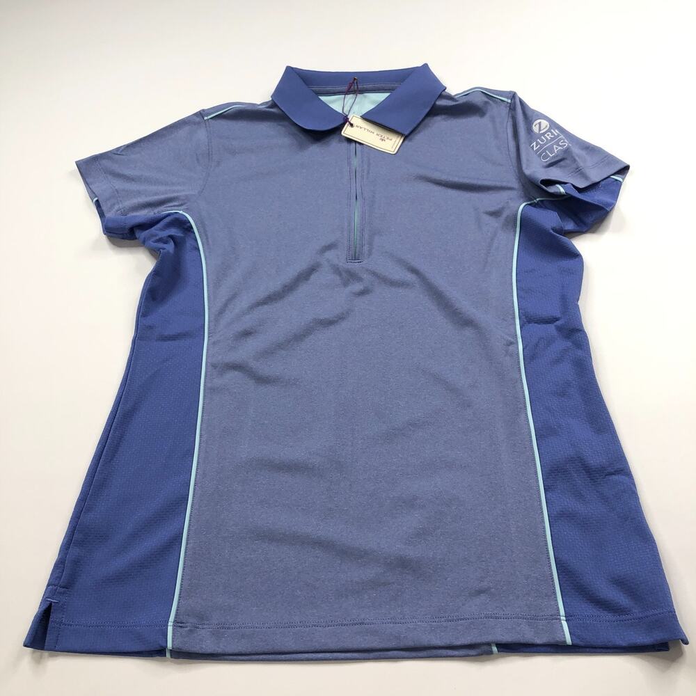 Peter Millar NEW Medium 1/4 Zip UPF 50+ Women's Zurich Classic Golf Polo Purple